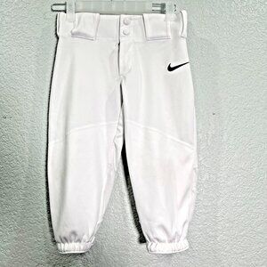 Nike Vapor Select High Baseball Pants Youth S White Knicker Sports BQ6432-052